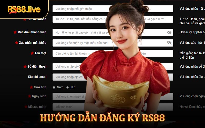 Đăng ký Rs88 chỉ dẫn 3 bước cơ bản nhất